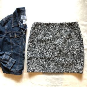 Tahari Black and White Tweed Mini Skirt